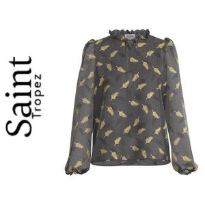 NWT Saint Tropez Jamii Sheer Blouse XL